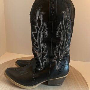 HISEA Black Western Cowboy Boots – Women’s Size 9